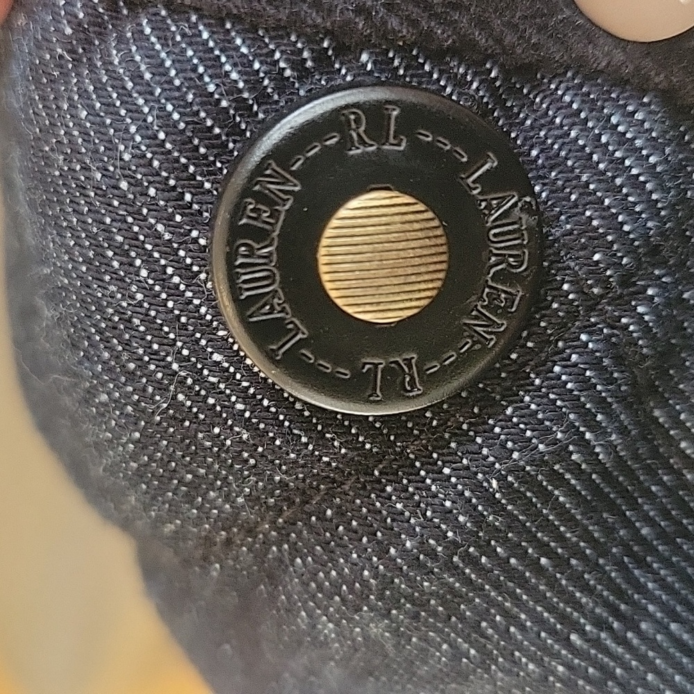Ralph Lauren Vintage Black Denim Quilted Chore Jacket - Picture 3 of 14